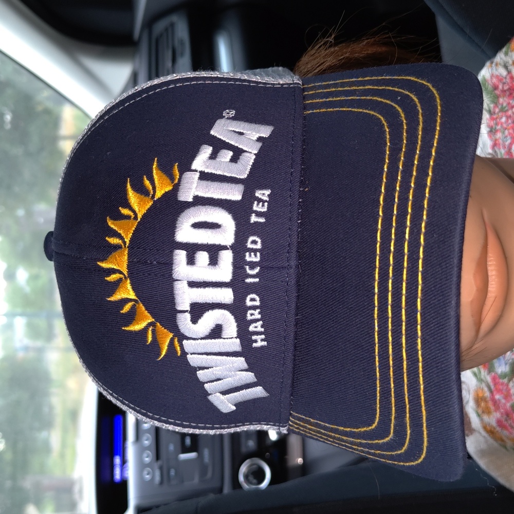 Twisted Tea Hard Iced Tea Embroidered Trucker Mesh Snapback Cap Hat